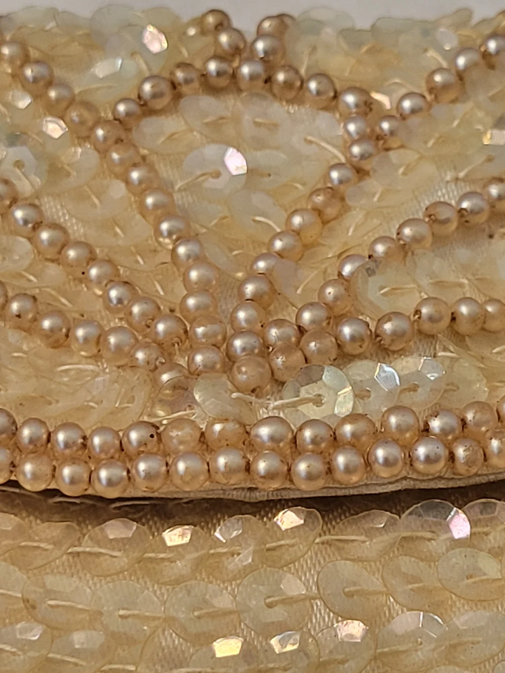 1950s Vintage MCM Miranda Beaded Bridal Evening Clutch Japan